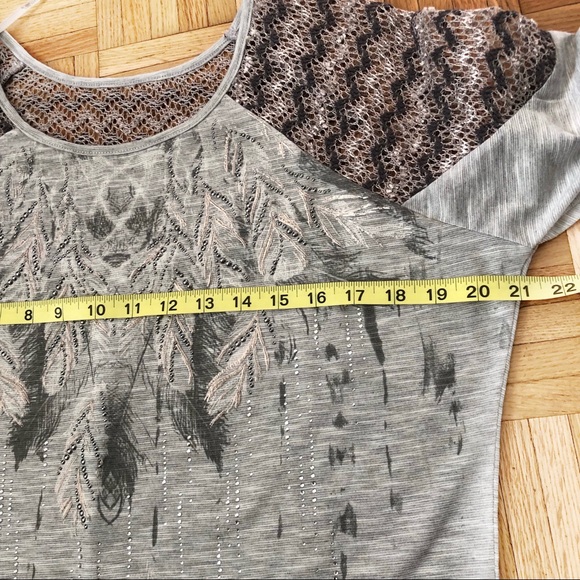 - Miss Me light gray women’s top‎ Sz S - Picture 9 of 9